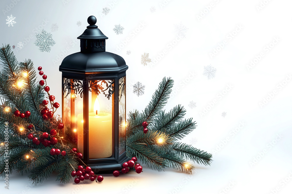 Illustration of a Christmas lantern with a glowing candle. Isolated on a white background. Illustration of a Christmas lantern with a glowing candle. Isolated on a white background.