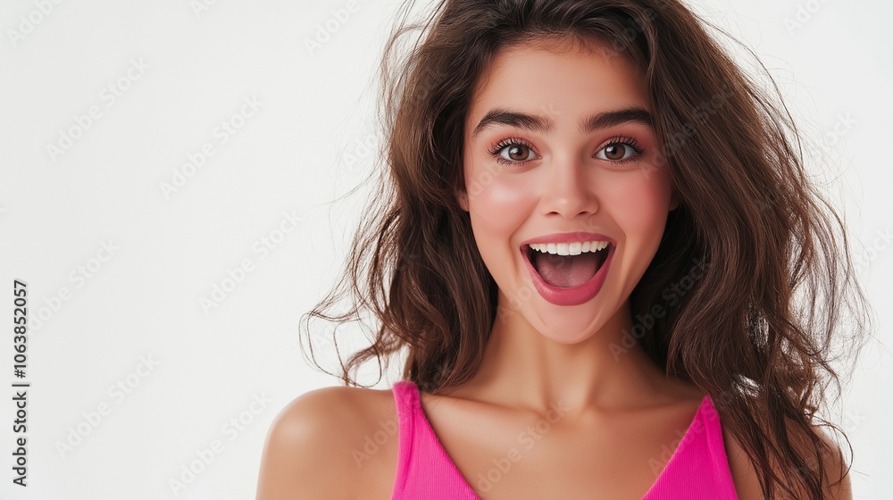 Teenager girl with shocked facial expression. Surprised face expression Teenager girl with shocked facial expression. Surprised face expression
