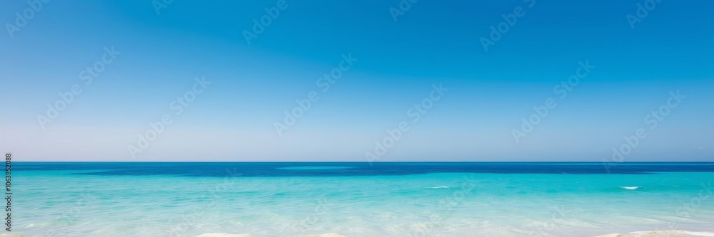 A serene ocean background with crystal clear blue waters, gently lapping against a sandy beach under a clear blue sky, ocean, peaceful A serene ocean background with crystal clear blue waters, gently lapping against a sandy beach under a clear blue sky, ocean, peaceful