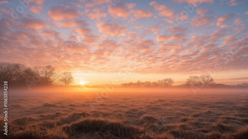 sunrise over the field