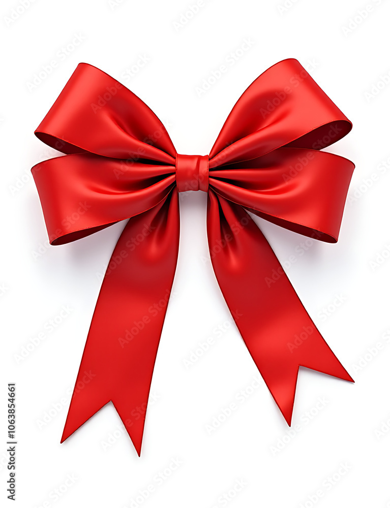 A red ribbon bow is displayed on a transparent background in a PNG image file with an isolated effect A red ribbon bow is displayed on a transparent background in a PNG image file with an isolated effect