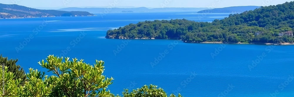 A serene lake reflecting the surrounding trees and sky, scenic, peaceful A serene lake reflecting the surrounding trees and sky, scenic, peaceful