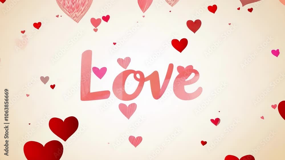 Valenitines day heart A large heart with the word LOVE written in pink. The heart is surrounded by many smaller hearts, creating a sense of love and affection Valenitines day heart A large heart with the word LOVE written in pink. The heart is surrounded by many smaller hearts, creating a sense of love and affection