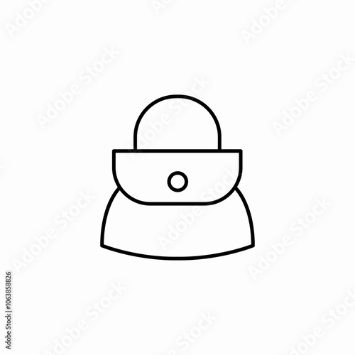 handbag cluth purse icon sign vector