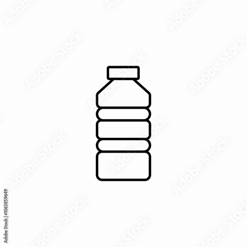 plastic bottle water icon sign vector