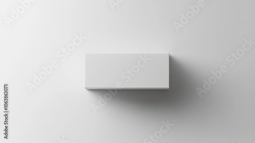 Minimalist White Box Mockup on a Clean White Background Showcasing Realistic Textures and Shadows