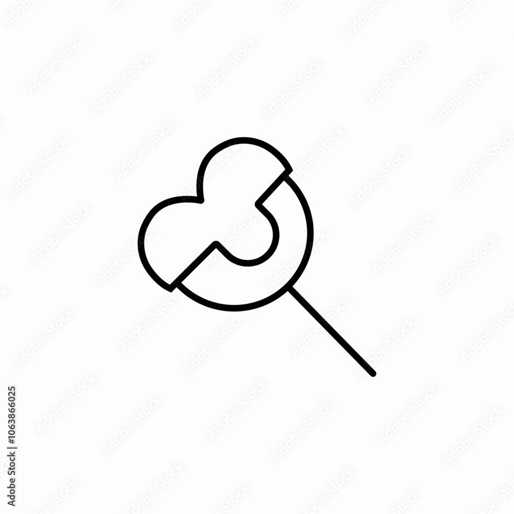 heart lollipop icon sign vector heart lollipop icon sign vector