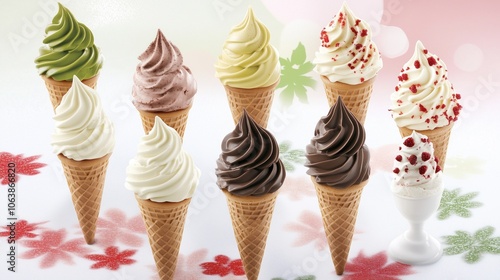Delicious Ice Cream Cone Collection Display