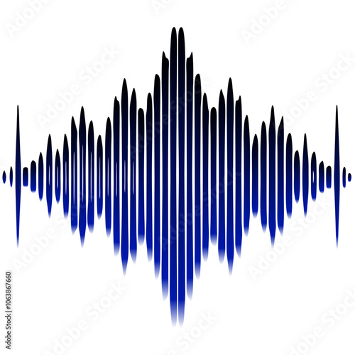 illustration of a wave an abstract representation of sound waves Vector Design and illustration