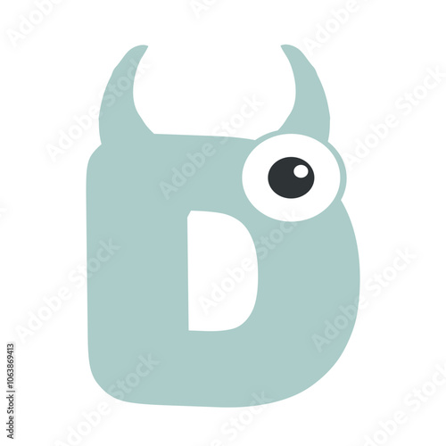 Creepy funny monster alphabet. Font design for kids. Vector illustration of ABC banner for preschool, kindergarten kids or kindergarten children to learn letters.