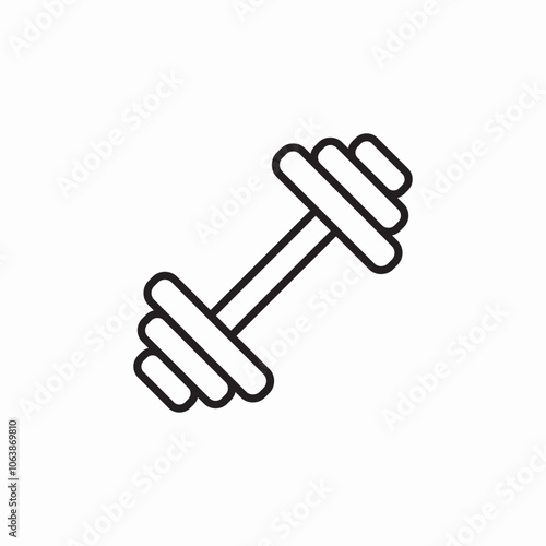dumbbell gym icon sign vector