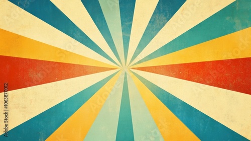 Retro Sunburst Design with Vintage Aesthetic photo