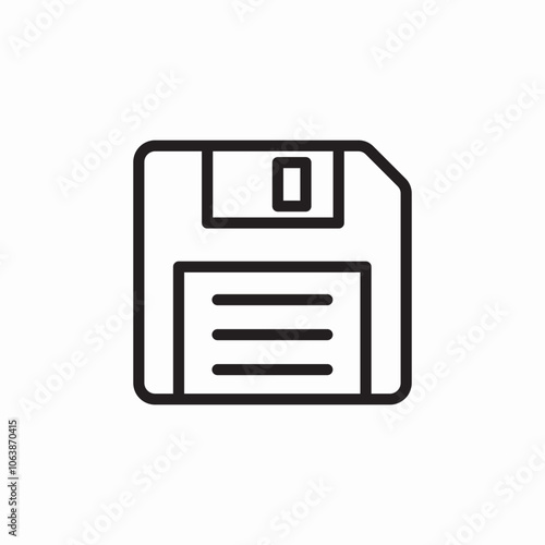 save floppy icon sign vector