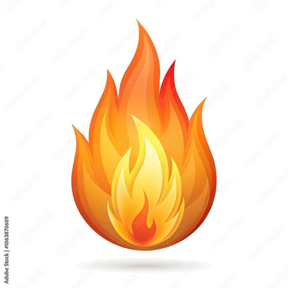 fire icon on a white Background fire icon on a white Background