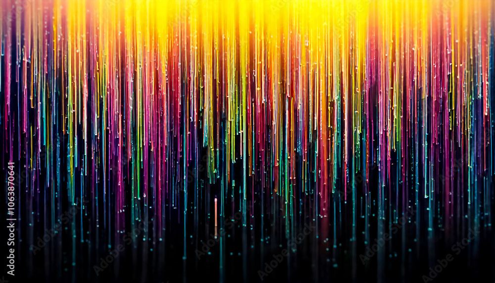 Abstract texture of data flow visualization, like digital rain Abstract texture of data flow visualization, like digital rain