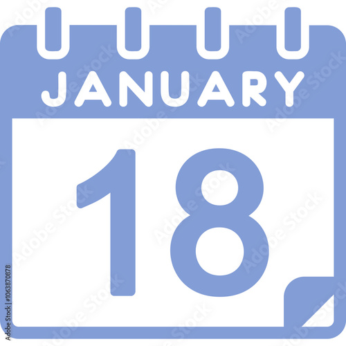 18 January Vector Icon Design