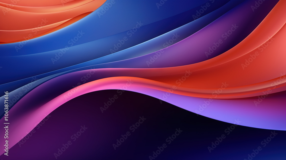 Vibrant abstract blue and purple waveform with fluid motion and colorful gradients Vibrant abstract blue and purple waveform with fluid motion and colorful gradients