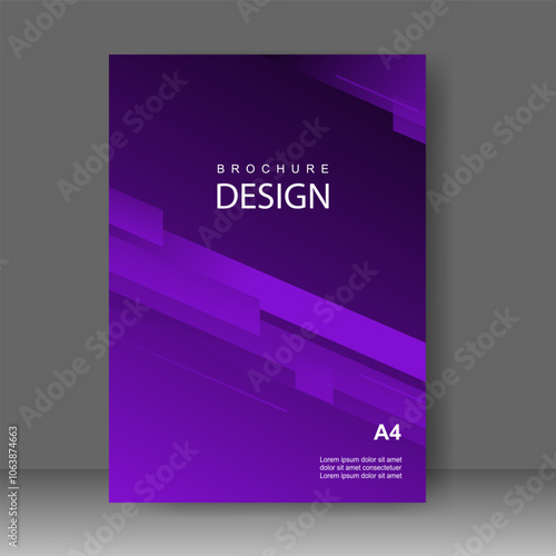 Book cover design modern technology style. Annual report. Brochure template, catalog. Simple Flyer promotion. magazine. Vector illustration