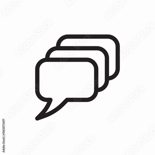 speech bubble conversation icon sign vector