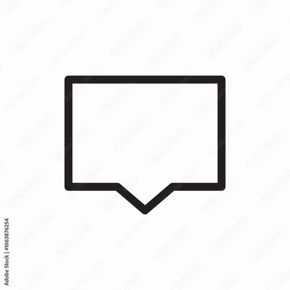 speech bubble square icon sign vector speech bubble square icon sign vector
