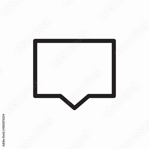 speech bubble square icon sign vector