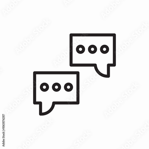 speech bubble talk chat icon sign vector