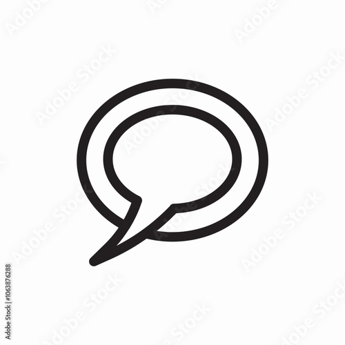 speech bubble talk message icon sign vector