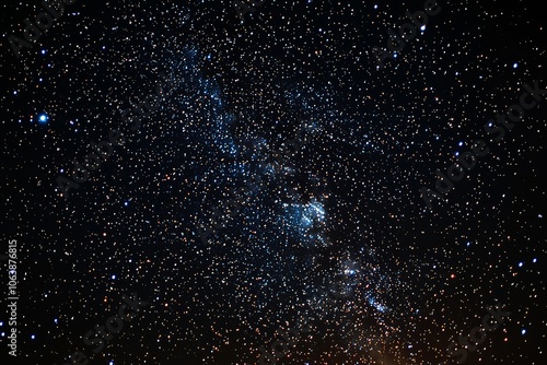 A stunning view of a starry night sky filled with countless stars and a beautiful nebula, showcasing the wonders of the universe.