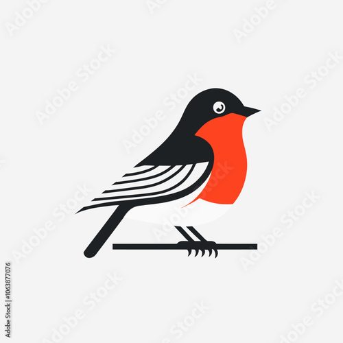 finch bird icon vector art design image on a white background