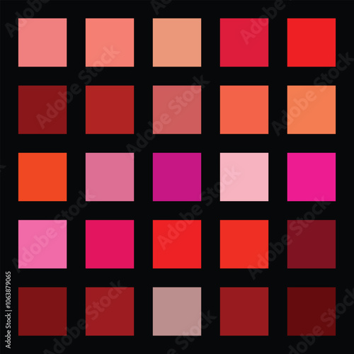 Red colors palette