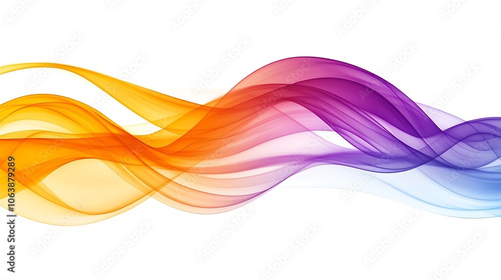 Dreamy Light Trails on White Background Dreamy Light Trails on White Background
