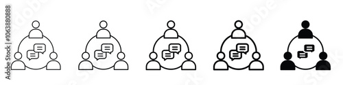 An excellent collection of business training and workshop icons in two distinct styles