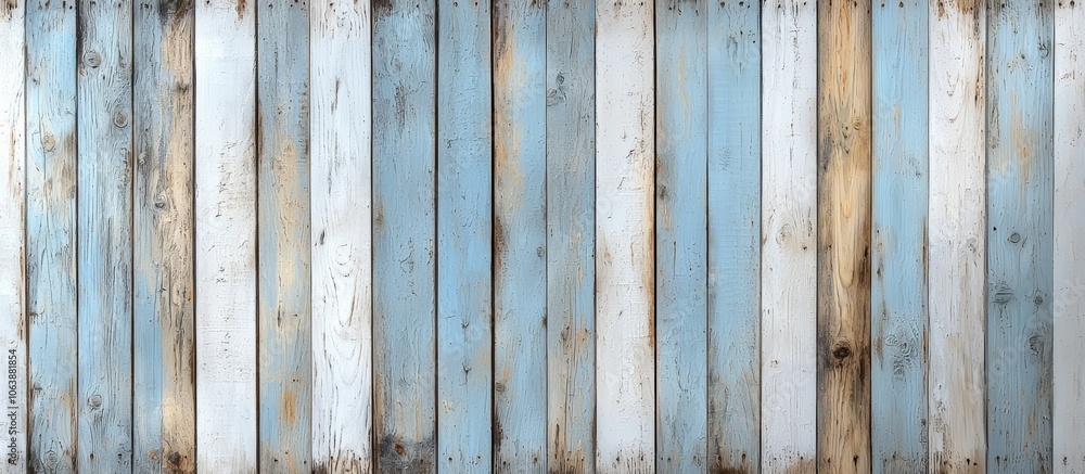 Textured wooden background with blue and white planks, perfect for rustic or coastal themed designs. Textured wooden background with blue and white planks, perfect for rustic or coastal themed designs.