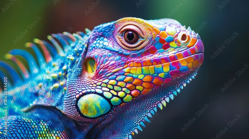 Fototapeta premium close-up iguana eyes