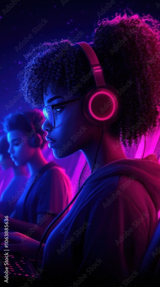 Gamers Engage in Exciting Virtual Reality Experience Gamers Engage in Exciting Virtual Reality Experience