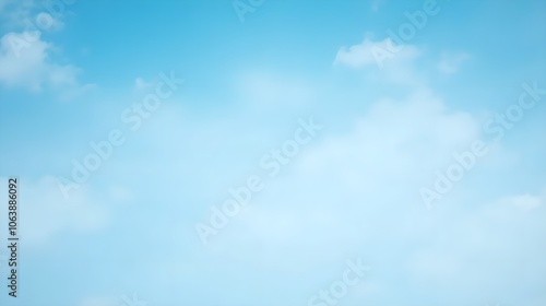 blue sky background with white clouds cumulus floating soft focus.