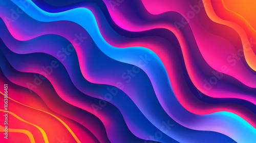 Abstract Colorful Wavy Background