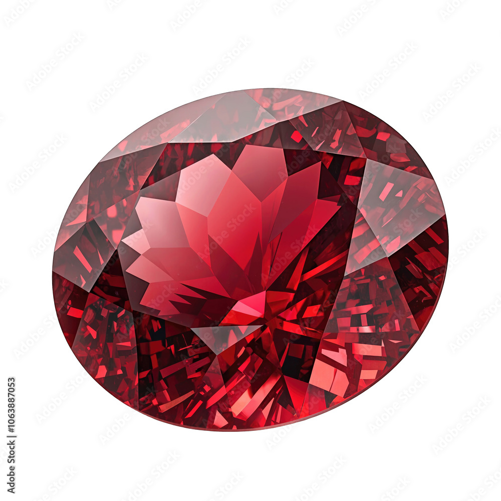Close-up of a faceted red gemstone with intricate cuts. White Transparent Background, PNG. Spinel Gemstone. Studio gemstone photography for jewelry design and luxury branding. Close-up of a faceted red gemstone with intricate cuts. White Transparent Background, PNG. Spinel Gemstone. Studio gemstone photography for jewelry design and luxury branding.