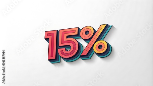 modern 3d text effect 10% OFF 3d rendering with background