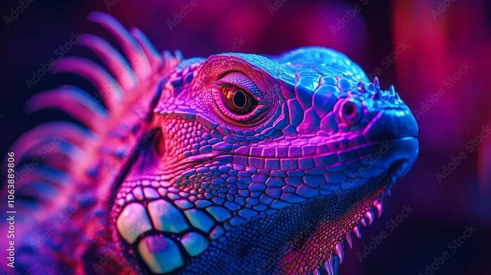 Obraz premium close-up eyes of iguana
