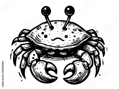 crab vector illustration decoration nature cute happy  photo