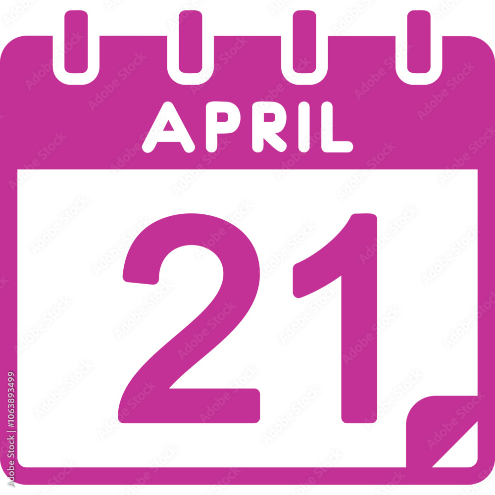 21 April Vector Icon Design 21 April Vector Icon Design
