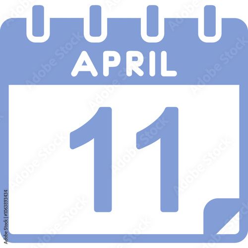 11 April Vector Icon Design