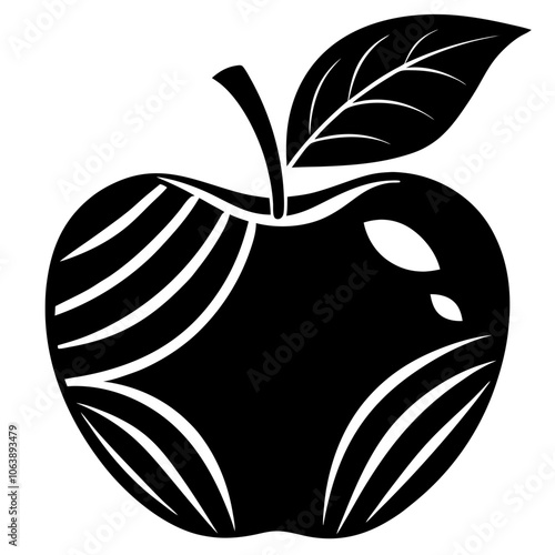 apple fruit line icon vector design