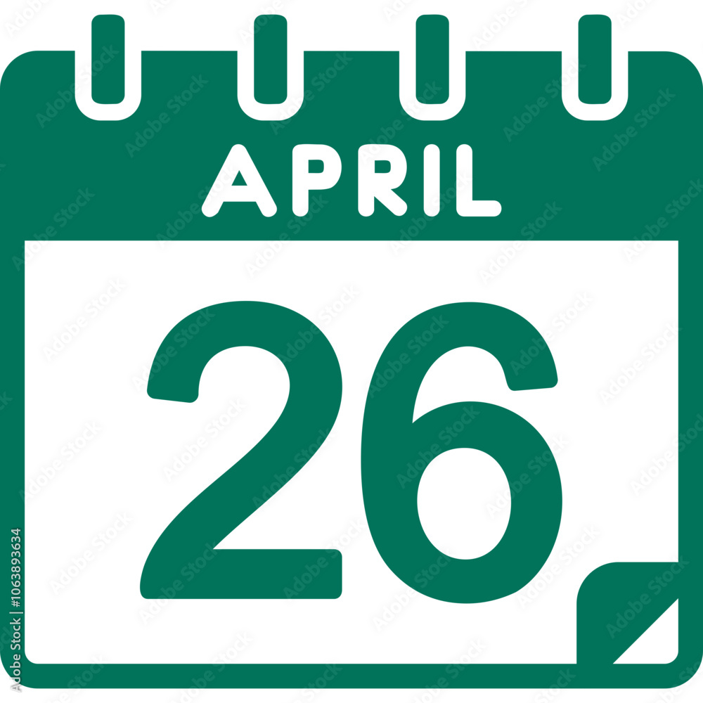 26 April Vector Icon Design