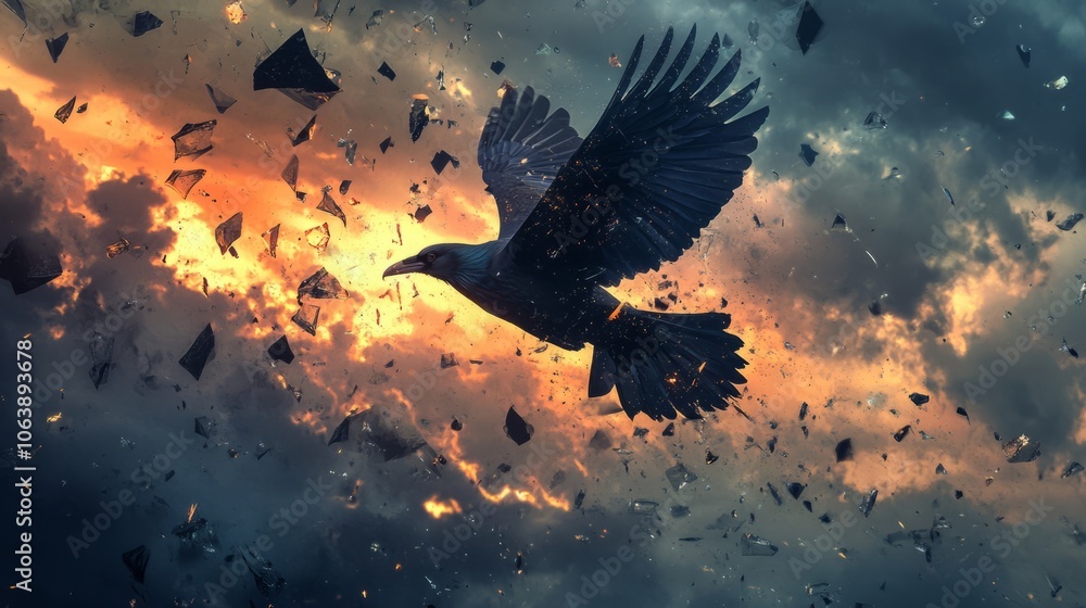 Fototapeta premium bird in sky