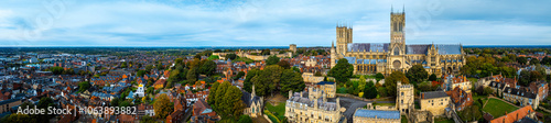 View of Lincoln Cathedral,  a Church of England cathedral in Lincolnshire, England photo