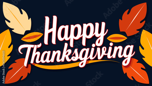 Happy Thanksgiving banner, background. Colorful vector illustration. photo