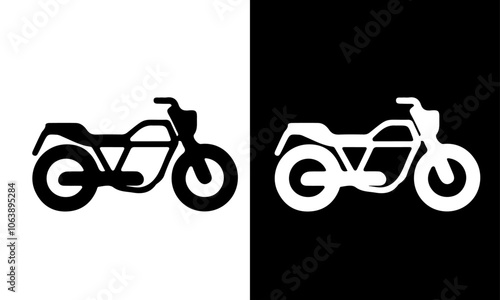 Creative Black And White Bike Design Layout