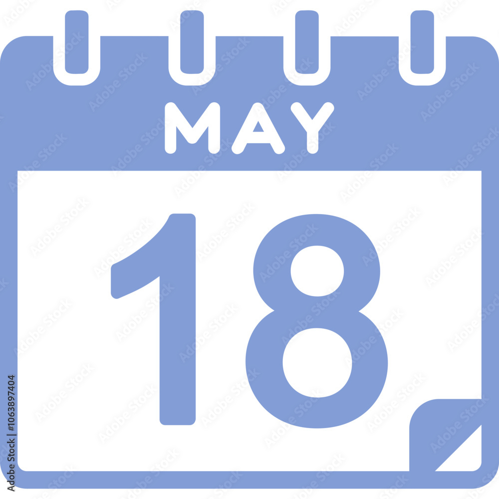 18 May Vector Icon Design 18 May Vector Icon Design